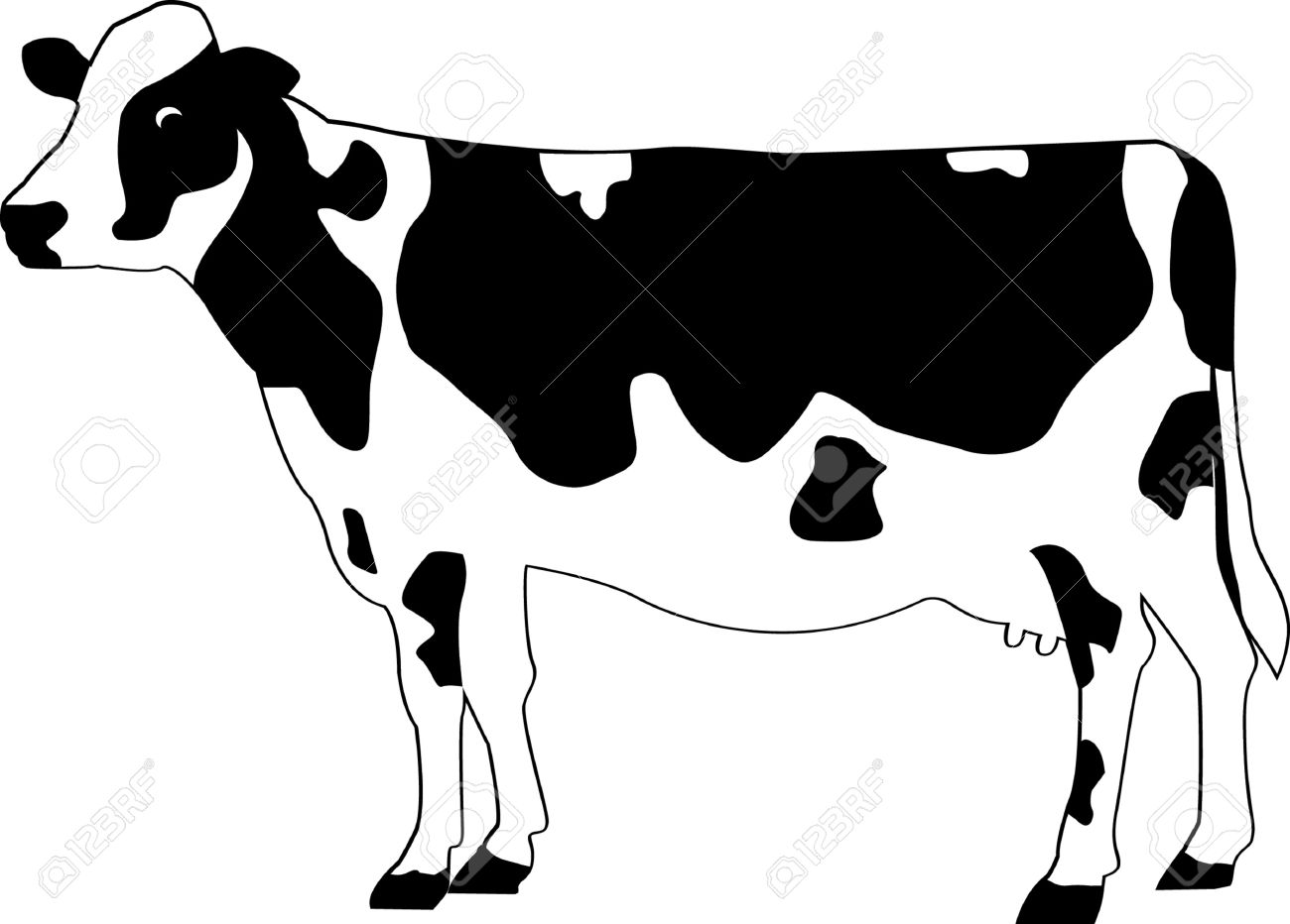 clip art holstein cow - photo #25